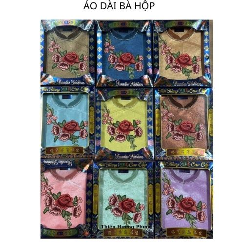 Áo dài bà cổ đứng hộp